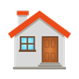 Icono de casa representando servicios de remodelación y construcción de viviendas y locales